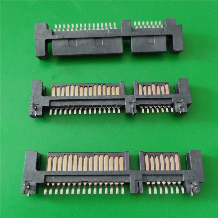 SATA 7+15PIN公座直插公座 SATA22PIN连接器接口插板式